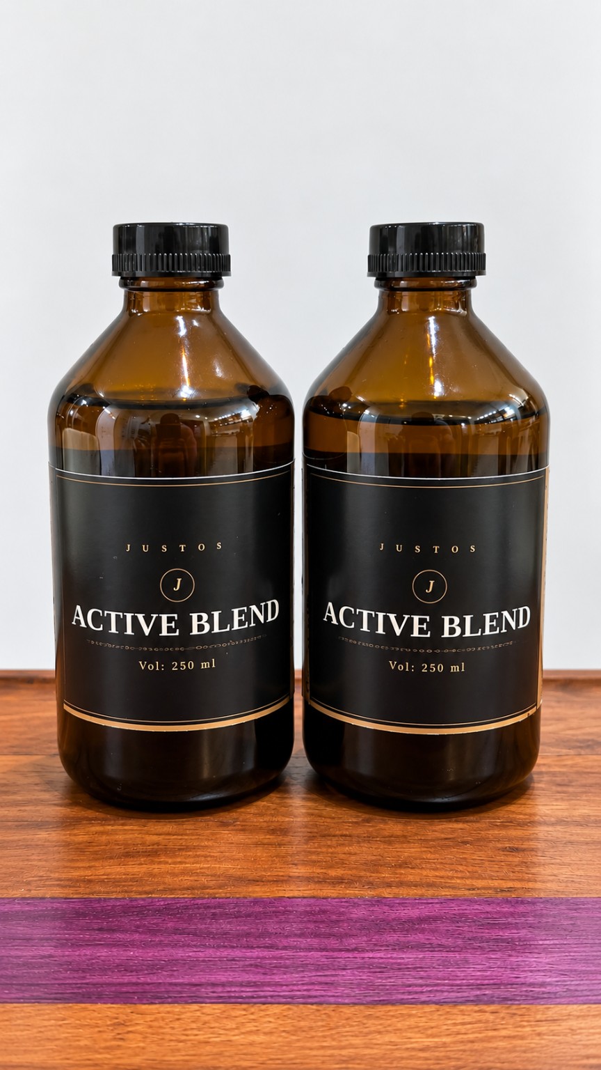 Dois frascos reais de 250 ml do Active Blend JUSTOS