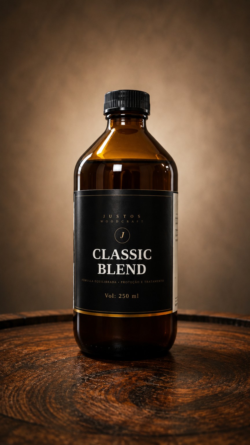 Frasco real de 250 ml do Classic Blend JUSTOS