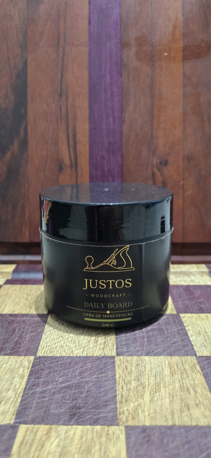 Pote real de 500 g da cera Daily Board da linha profissional JUSTOS